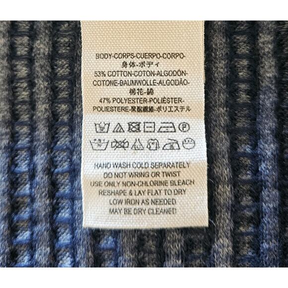 FREE PEOPLE WE THE FREE XS Top Moonlit Surf Draped Waffle Knit Long Sleeve 44" - Picture 8 of 8